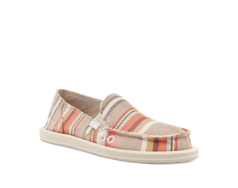 Sanuk Donna Blanket Slip On Women's Shoes Brown | Canada 156DFM